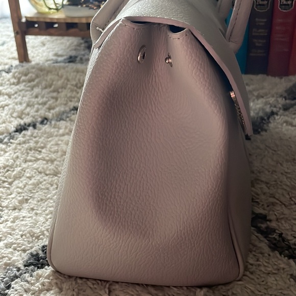 Large Gray Leather Massimo Castelli Tote Shoulder Purse Made in Florence Italy - Picture 5 of 14